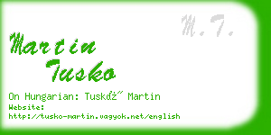 martin tusko business card